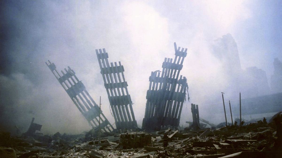 ویرانه‌های حملات یازده سپتامبر به برج‌های دوقلوی نیویورک