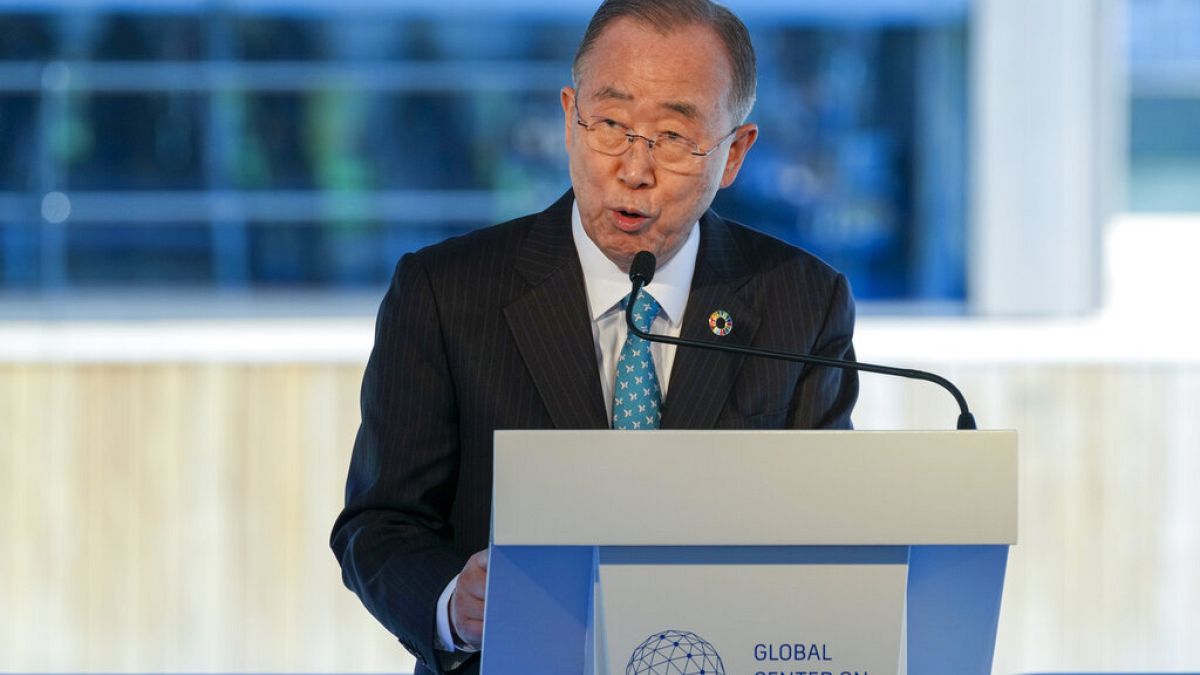  الأمين العام السابق للأمم المتحدة بان كي مون في حوار رفيع المستوى حول التكيف مع المناخ في روتردام، هولندا، 6 سبتمبر، 2021