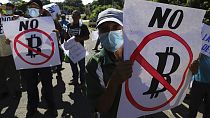 Διαδήλωση πολιτών κατά του bitcoin στο Σαν Βισέντε του Ελ Σαλβαδόρ- 7/9/2021