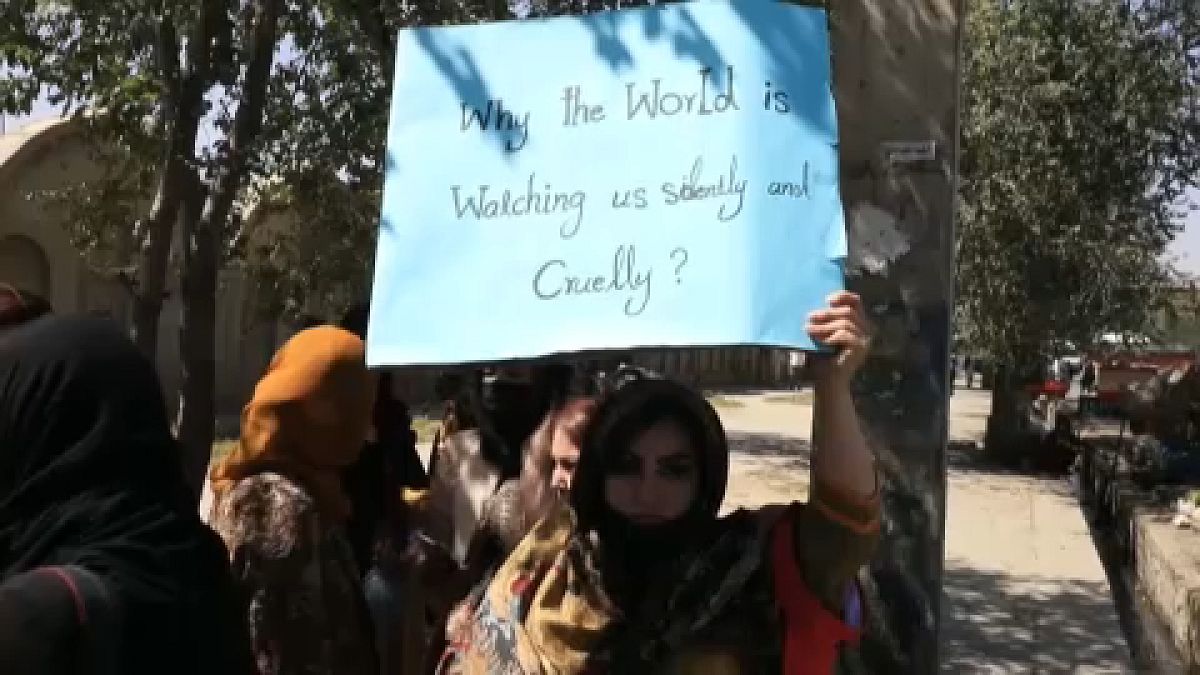 Frauenprotet in Kabul