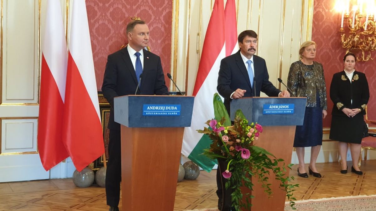 magyar-lengyel elnöki találkozó a Sándor-palotában