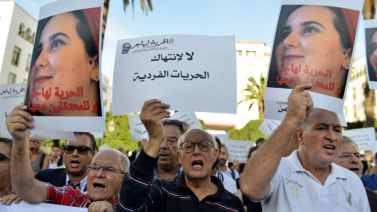 صورة من إحدى المظاهرات في المغرب