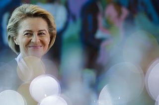 In this Jun 21, 2017 file photo German Defense Minister Ursula von der Leyen arrives for the weekly cabinet meeting of the German government at the chancellery in Berlin.