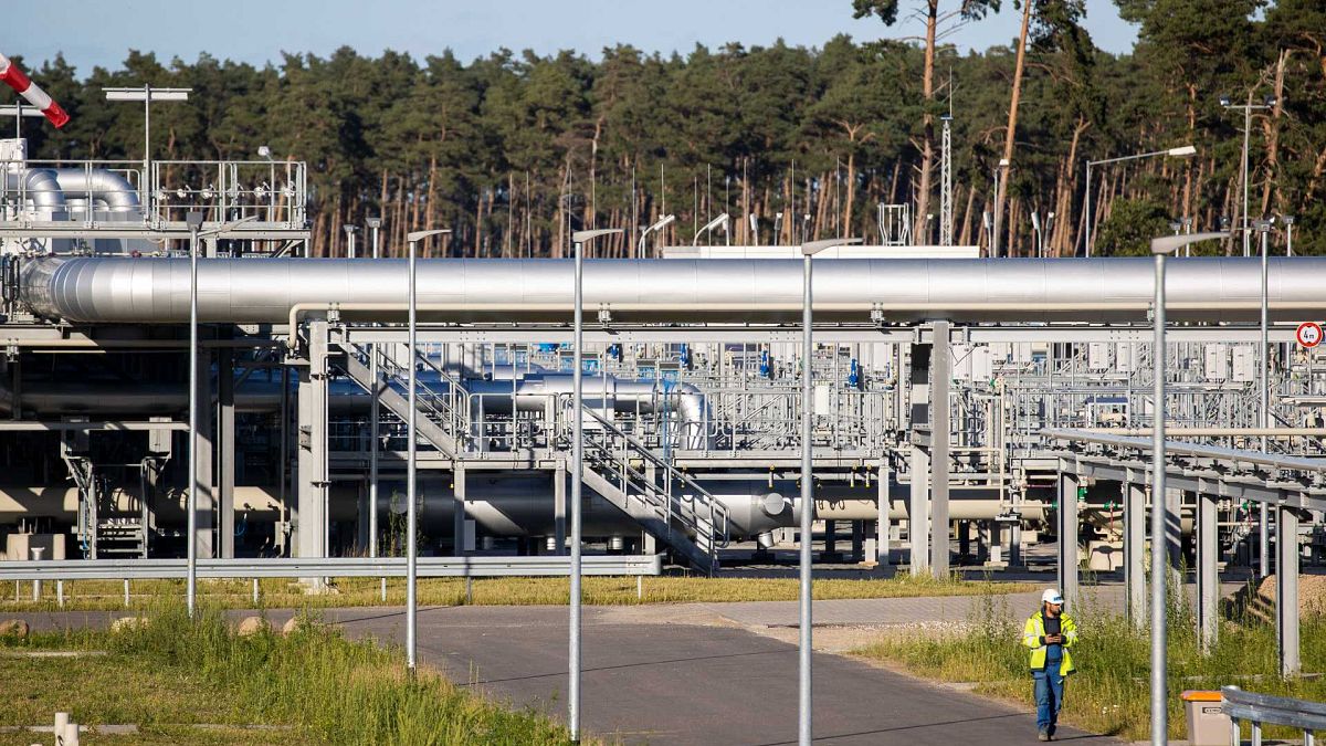 Almanya'nın kuzeydoğusundaki Lubmin'deki Kuzey Akım 2 gaz hattı karaya indirme tesisi. 7 Eylül 2021