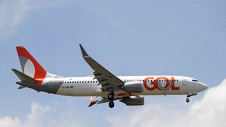 A Gol Airlines Boeing 737 Max plane approaches to land at the international airport in Guarulhos, near Sao Paulo, Brazil, Wednesday, Dec. 9, 2020.