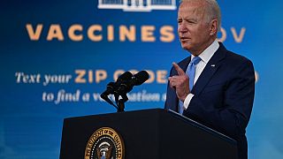 US President Joe Biden delivers remarks on the Covid-19 response and the vaccination program at the White House on August 23, 2021 in Washington, DC.