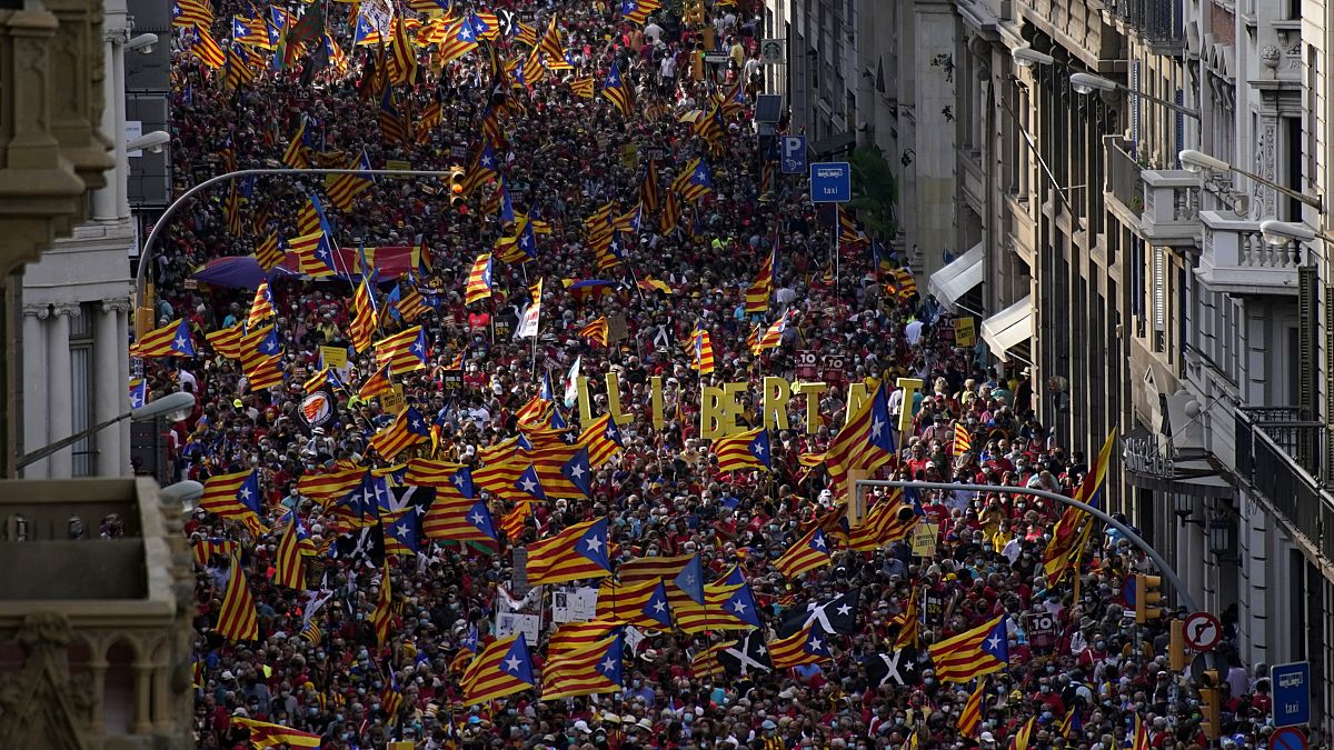 Ils étaient 108 000 à défiler dans les rues de Barcelone ce samedi 11 septembre