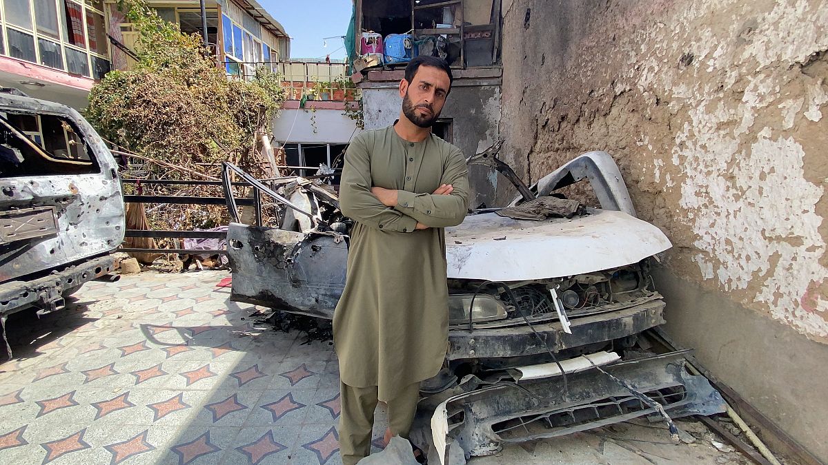  Emal Ahmadi, who lost family members in a US drone strike, poses for Euronews, Afghanistan, September 2021.