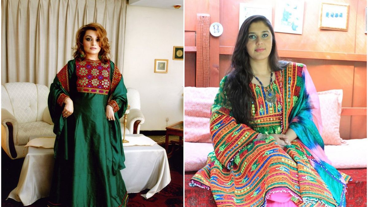 Afgan kadınlar geleneksel kıyafetleriyle çektirdikleri fotoğraflarını sosyal medya platformlarında yayınlayarak, Taliban destekli kadınlara tepki gösterdi