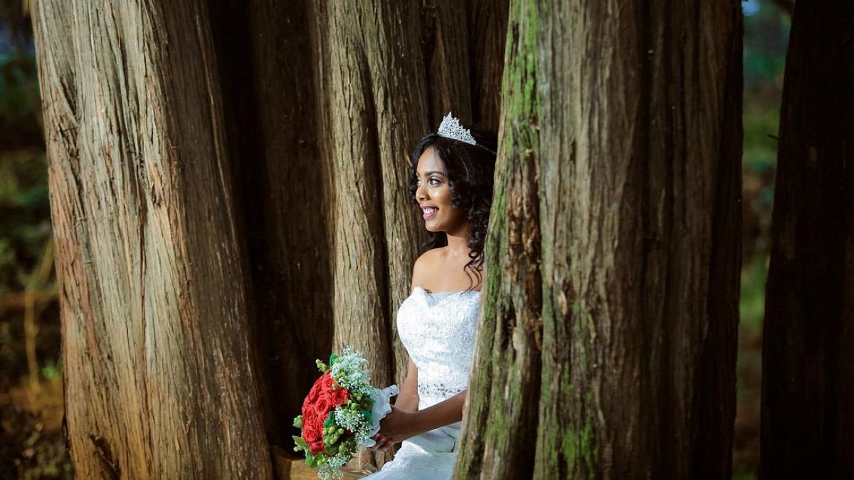 İngiltere'nin Bristol kentinde, ağaç kesimine karşı çıkmak için 74 kadın, ormanlık alandaki ağaçlarla evlendi