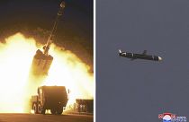 Long-range cruise missiles tests held on Sept. 11 -12, 2021 in an undisclosed location of North Korea.
