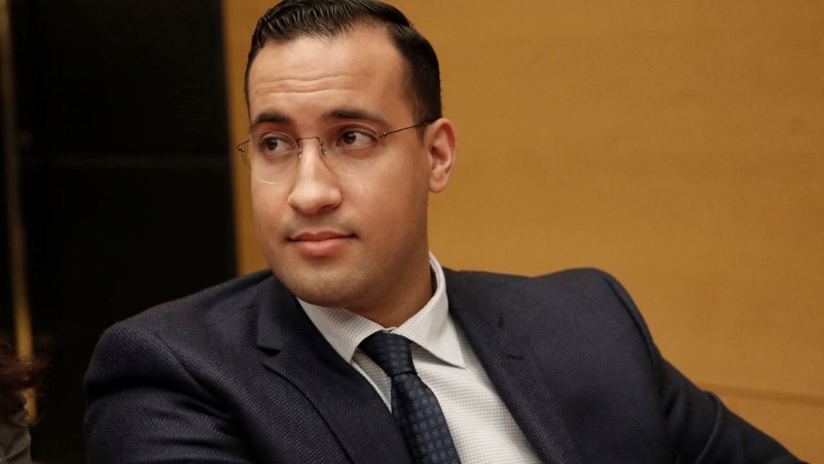 Alexandre Benalla appeared before the French Senate Laws Commission in 2019 prior to his hearing.