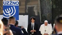 El Papa Francisco durante su encuentro con la comunidad judía eslovaca