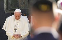 El papa Francisco durante su encuentro con la comunidad judía de Eslovaquia