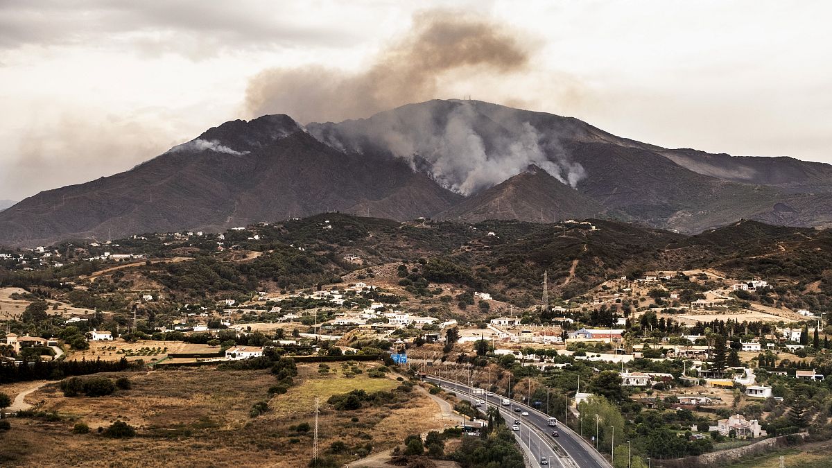 Лесной пожар в окрестностях Малаги