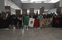 Zapatistas en el aeropuerto de Ciudad de México, 13/9/2021