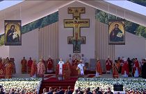  Ferenc pápa történelmi, bizánci szent liturgiát mutatott be Eperjesen