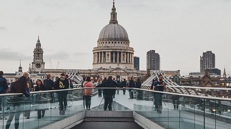 The Millennium Bridge in London, UK