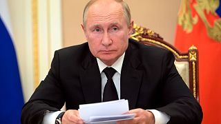 Russian President Vladimir Putin speaks during a meeting in Moscow.