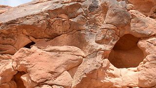 اكتشاف أثري شمال مدينة سكاكا في محافظة الجوف شمال غرب المملكة العربية السعودية، به منحوتات جمل، 22 فبراير/ شباط 2018