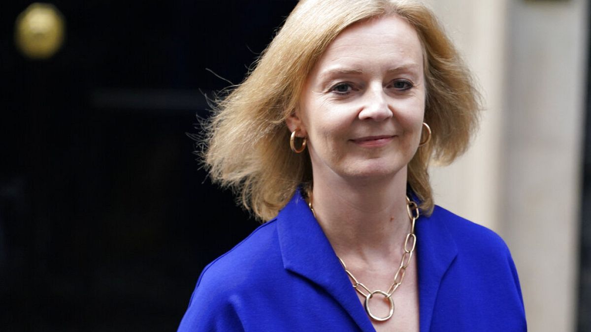 Britain's new Foreign Secretary Liz Truss leaves 10 Downing Street, in London, Wednesday, Sept. 15, 2021, after being confirmed as the UK's new foreign secretary.