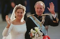 Spain's former King Juan Carlos I pictured alongside Princess Cristina in October 1997.