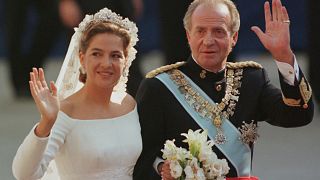 Spain's former King Juan Carlos I pictured alongside Princess Cristina in October 1997.