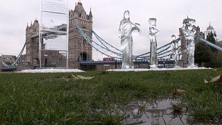 WaterAid ice sculptures at Tower Bridge highlight fragility of water resources