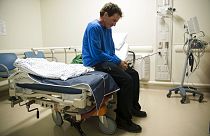 Ryan Ciccozzi tüdőrákos beteg vár műtétjére a Pennsylvania EGyetemi Kórházban Philadelphiában