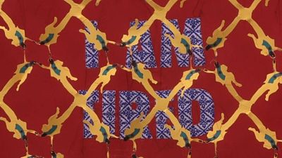 Detail from 'I am tired of marching…I am tired' by Lawrence Lemaoana, textile work Detail from 'I am tired of marching…I am tired' by Lawrence Lemaoana, textile work