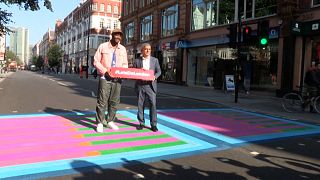 London Mayor unveils series of colourful road crossings