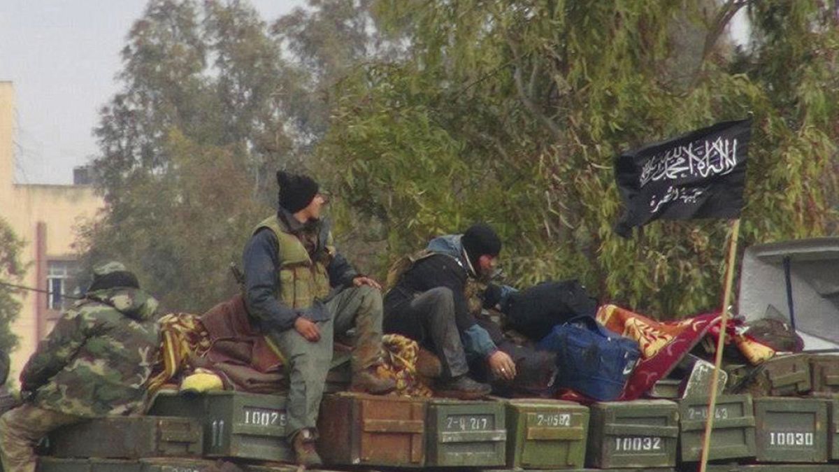 Jabhat al-Nusra members pictured in Idlib province, northern Syria in January 2013