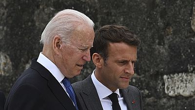 Joe Biden és Emmanuel Macron 2021 nyarán (illusztráció)