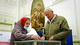 People cast their ballots in St. Petersburg on Saturday