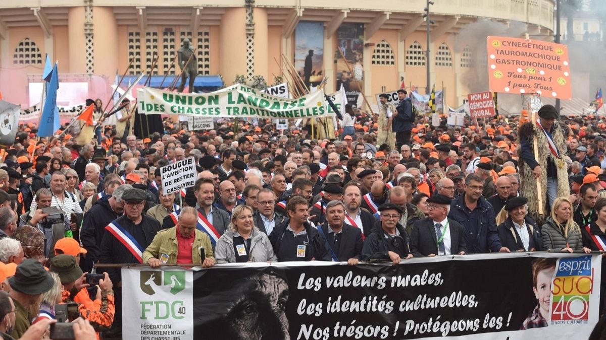 تظاهرات شکارچیان در فرانسه
