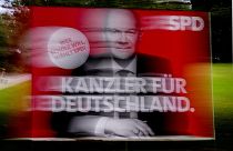 بیلبورد تبلیغاتی اولاف شولتز،‌ سرلیست حزب سوسیال دموکرات در انتخابات پارلمانی آلمان