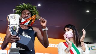 Kenyan athletes Kiprono, Lagat, win men's and women's Rome Marathon