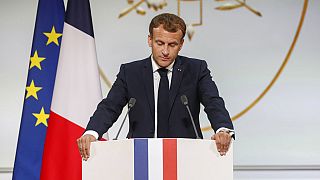 Fransa Cumhurbaşkanı Macron Harkileri anma resesiyonunda bir konuşma yaptı