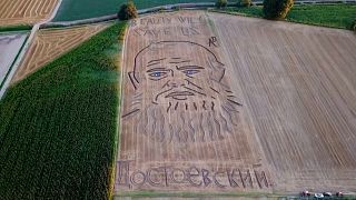 Artist marks 200th anniversary of Fyodor Dostoevsky's birth with giant portrait