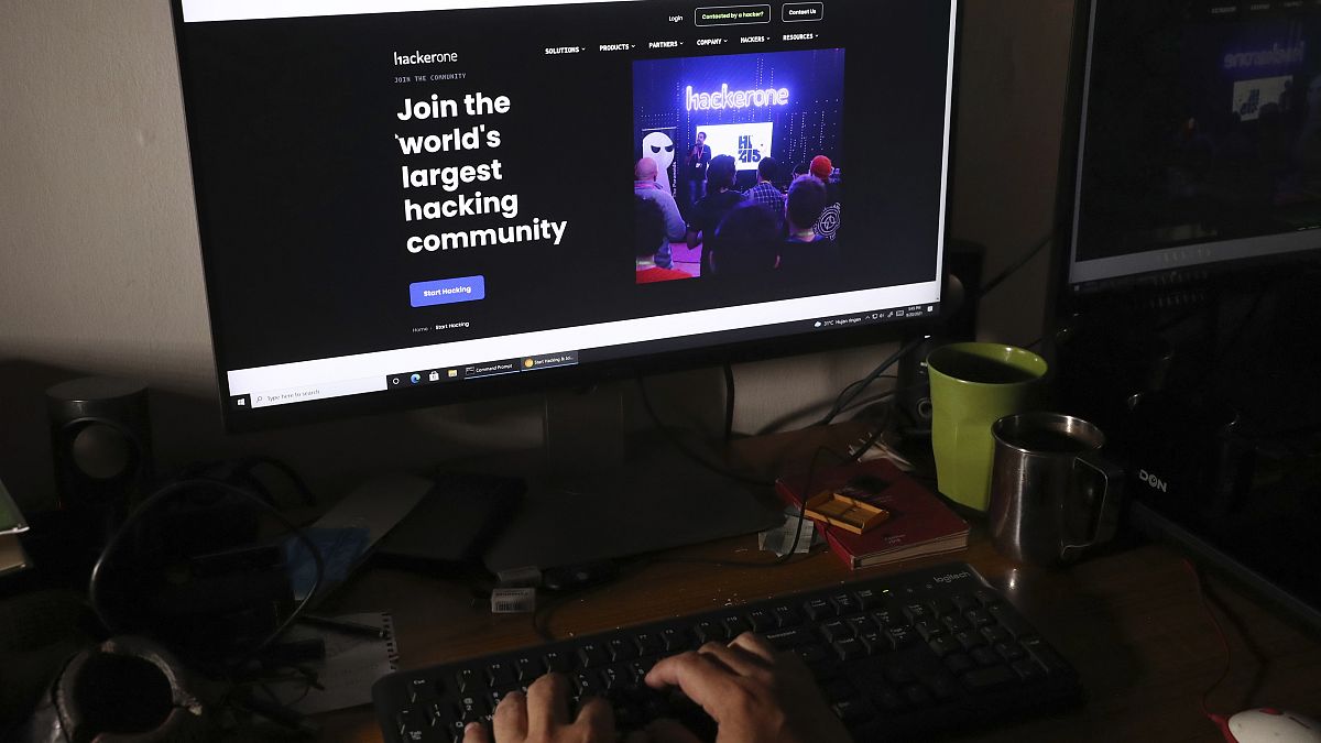Endonezya'da bir hacker topluluğu web sitesini ziyaret eden bir kişi (arşiv)