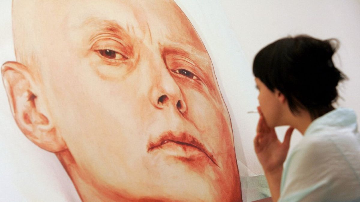 Lİtvinenko'nun Moskova'daki bir galeride sergilenen resmi