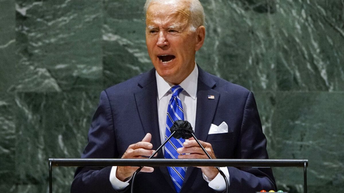 Joe Biden durante su discurso ante la Asamblea General de la ONU