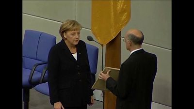 Angela Merkel il giorno del suo giuramento
