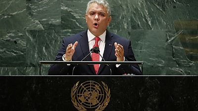 El presidente de Colombia, Iván Duque, en la Asamblea General de la ONU