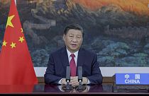 El presidente chino, Xi Jinping, durante su alocución ante la Asamblea General de la ONU