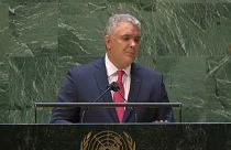 El presidente de Colombia Iván Duque habla en las Naciones Unidas, 21/9/2021