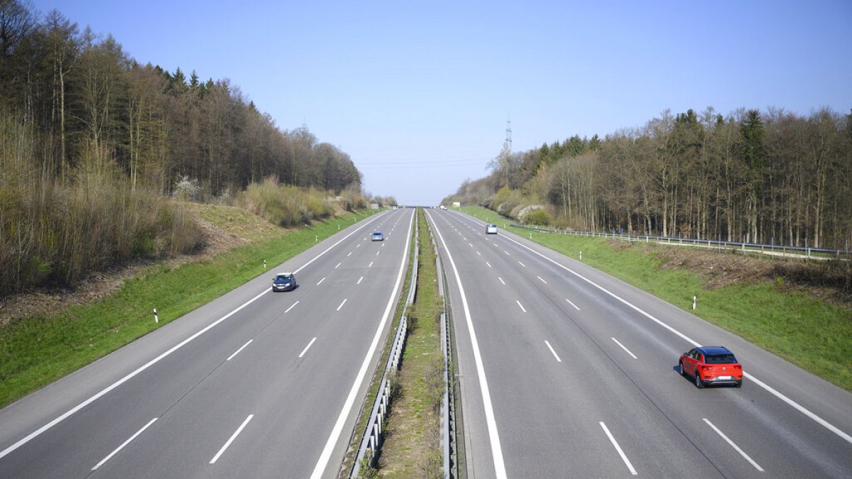 Autobahn A8 in Kirchheim Unter Treck, 4.4.2020