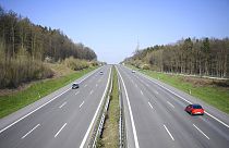 Autobahn A8 in Kirchheim Unter Treck, 4.4.2020