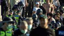 Police clear virus rules protest at Melbourne shrine