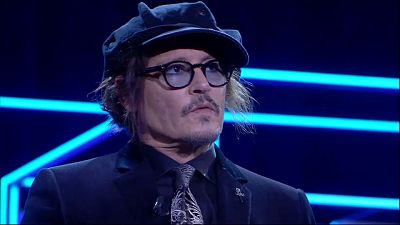 Johnny Depp en la ceremonia de entrega del premio Donostia